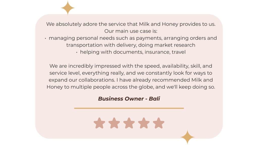 Milk & Honey Virtual Assistant
